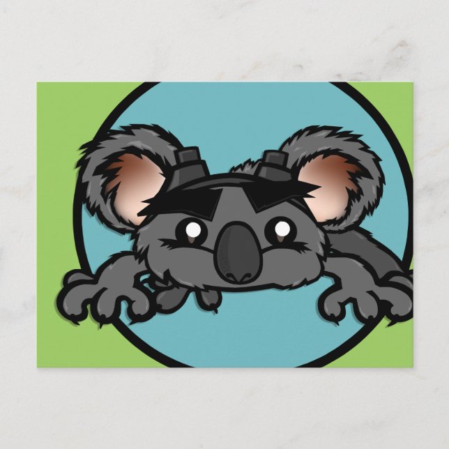 CUTE KOALA BEAR HORIZONTAL POSTCARD (Front)