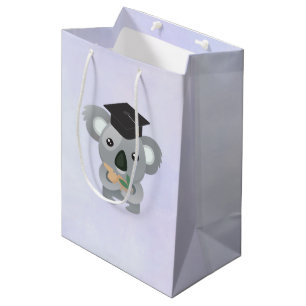 Cute Koala Bear in a Black Graduation Cap Medium Gift Bag