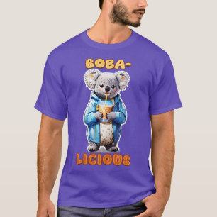 Cute Koala Bear in a hoodie sipping Bubble Tea Bob T-Shirt