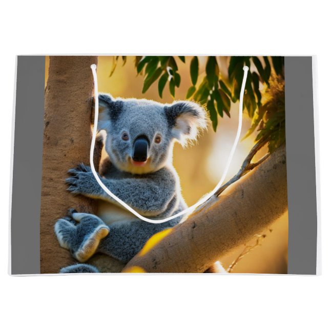 Cute Koala Bear Large Gift Bag (Front)