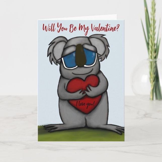 Cute Koala Bear Note Card (Front)