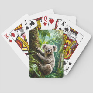 Cute Koala Bear on tree Playing Cards