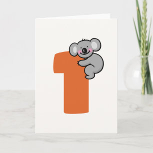 Cute Koala Bear One Sweet Year 1st Birthday Card