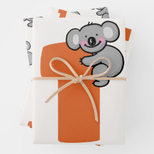 Cute Koala Bear One Sweet Year 1st Birthday Wrapping Paper Sheet