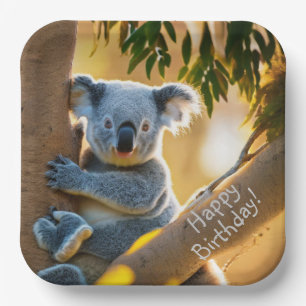 Cute Koala Bear Paper Plate