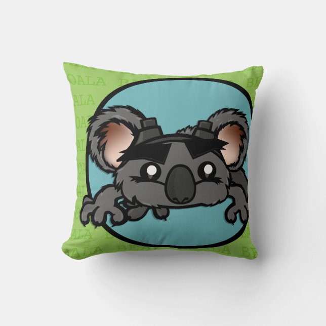 CUTE KOALA BEAR SQUARE THROW PILLOW (Front)