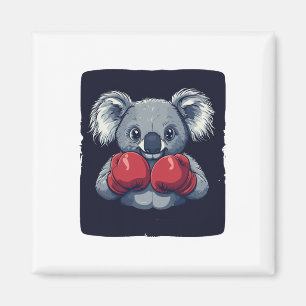 Cute Koala Bear With Serious Boxing Skills For Man Magnet