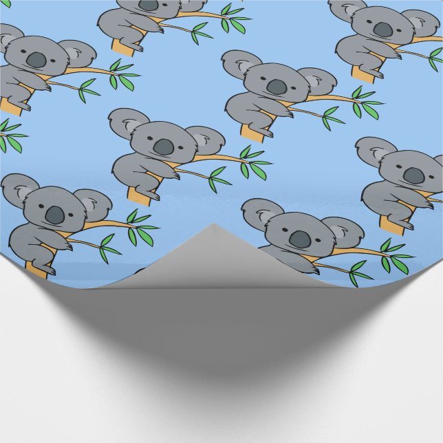 Cute Koala Bear Wrapping Paper (Corner)