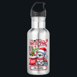 Cute Koala Chirstmas Personalised Name 532 Ml Water Bottle<br><div class="desc">Cute Koala Chirstmas Personalised Name Holiday Water Bottles features a cute Koala wearing a Santa hat and scarf with a Santa sack. Perfect for Christmas gifts,  Christmas parties and holiday celebrations,  birthdays and more. Created by Evco Studio www.zazzle.com/store/evcostudio</div>