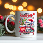 Cute Koala Chirstmas Personalised Name Mug<br><div class="desc">Cute Koala Chirstmas Personalised Name Holiday Mug features a cute Koala wearing a Santa hat and scarf with a Santa sack. Perfect for Christmas gifts,  Christmas parties and holiday celebrations,  birthdays and more. Created by Evco Studio www.zazzle.com/store/evcostudio</div>