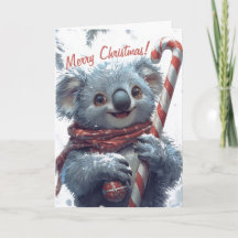 Cute Koala Christmas Card