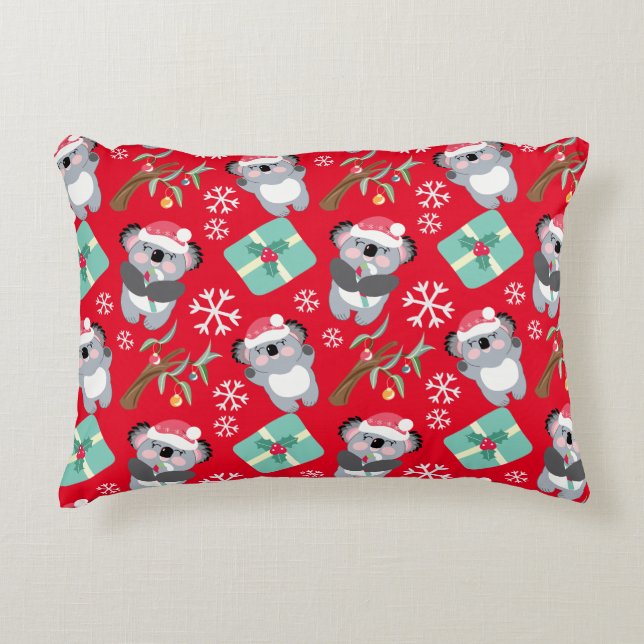 Cute Koala Christmas  Decorative Cushion (Front)