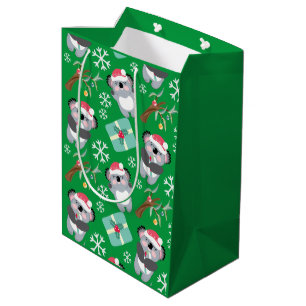 Cute Koala Christmas Medium Gift Bag