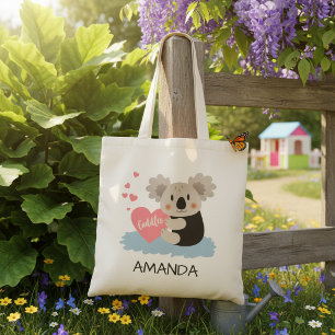 Cute Koala Cuddles Kid's Accessory ID386 Tote Bag