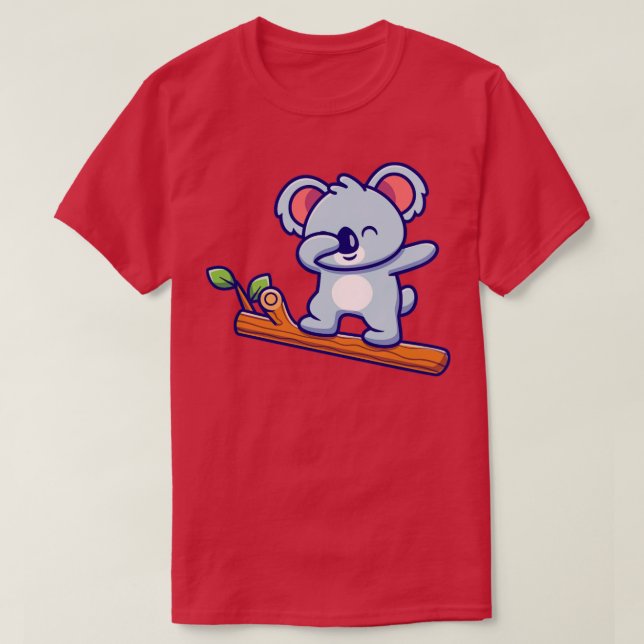 Cute Koala Dabbing On The Tree T-Shirt (Design Front)