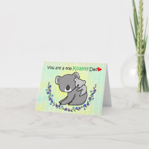 Cute Koala Dad Funny Animal Australian Fathers day Card