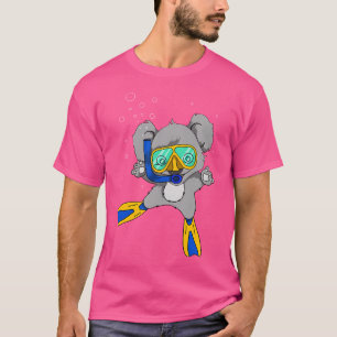 Cute Koala Diving Australia Diver T-Shirt