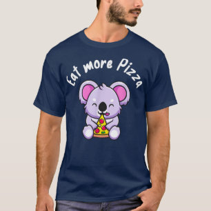 Cute Koala Eats Pizza Funny Australian Pizza Lover T-Shirt