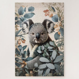 Cute Koala Eucalyptus Leaves Jigsaw Puzzle