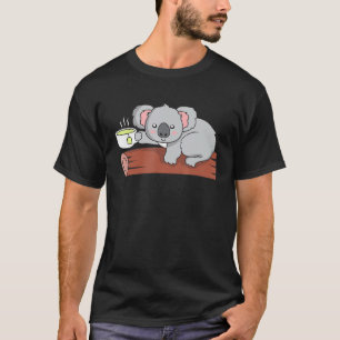 Cute Koala Green Tea Lover Funny Koala Bear Lover T-Shirt