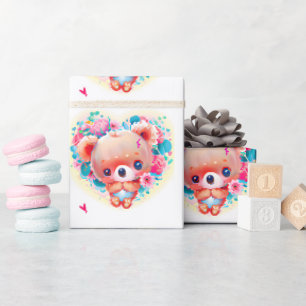 Cute koala heart wrapping paper