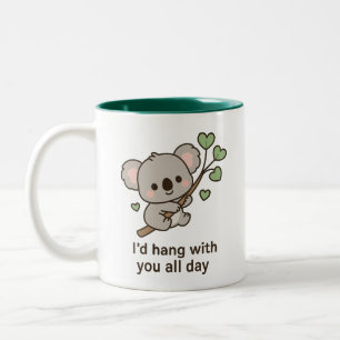 Cute Koala – I’d Hang With You All Day Two-Tone Coffee Mug
