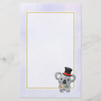 Cute Koala in a Black Top Hat