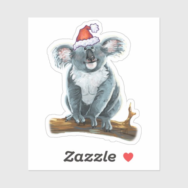 Cute Koala in a Santa Hat (Sheet)