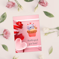 Cute Koala in Cupcake Pink Valentine's Day