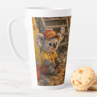 Cute Koala Lifeguards Beach Rescue Sunset Camping Latte Mug