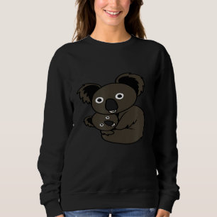 Cute Koala Mom With Cub Animal Sweatshirt