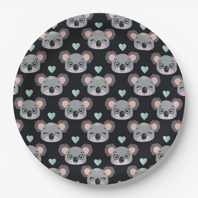 Cute koala paper plate (Front)