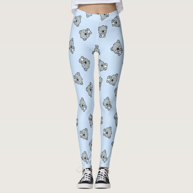Cute Koala Pattern Leggings (Front)