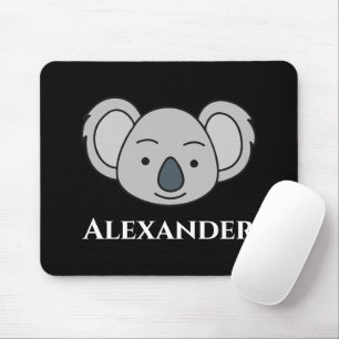 Cute Koala Personalised Custom Name Back To School Mouse Pad