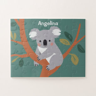 Cute Koala Personalised Kids Jigsaw Puzzle
