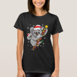 Cute Koala Santa Hat Christmas Pajama  Baby Koala  T-Shirt<br><div class="desc">Cute Koala Santa Hat Christmas Pajama  Baby Koala Xmas</div>