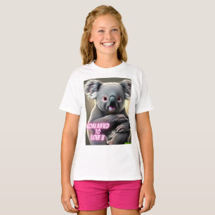 Cute Koala Sitting Quote Koalafied To Love You T-Shirt
