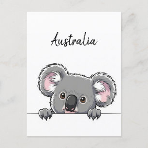 Cute Koala Travel Postcard