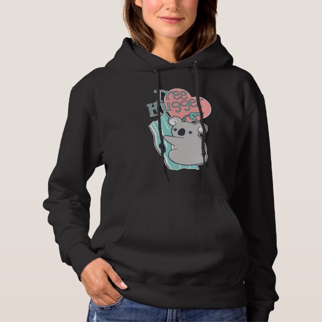 Cute Koala Tree Hugger Bear Hoodie (Front)