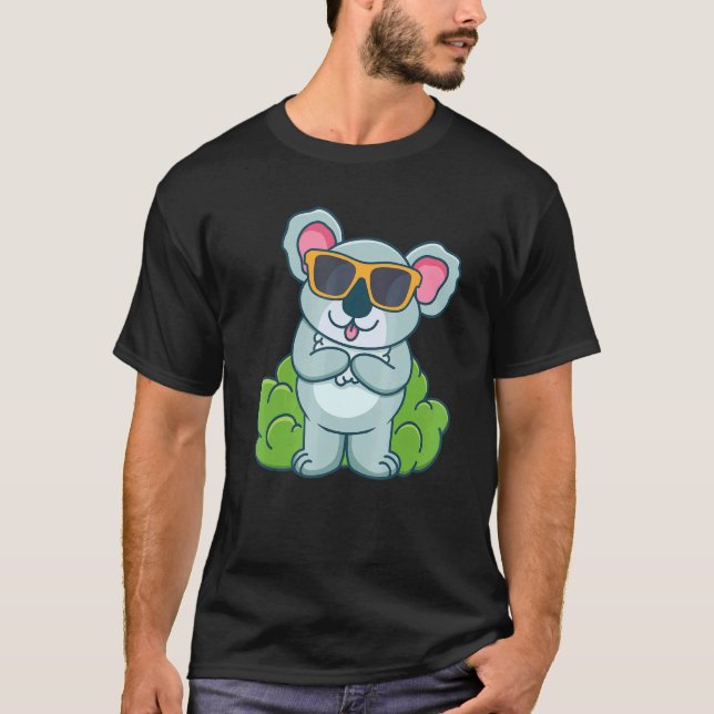 Cute Koala With Sunglasses Outfit Love Koalas T-Shirt (Front)