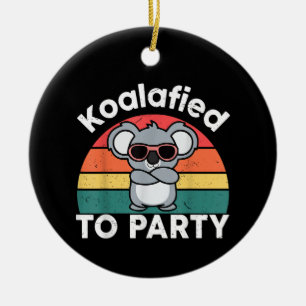 Cute Koalafied Party Funny Koala design gift Ceramic Tree Decoration