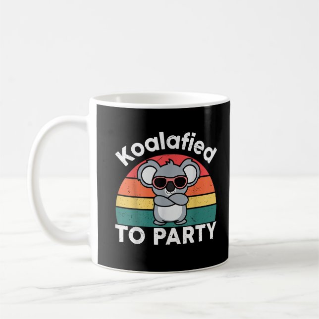 Cute Koalafied Party Funny Koala design gift Coffee Mug (Left)