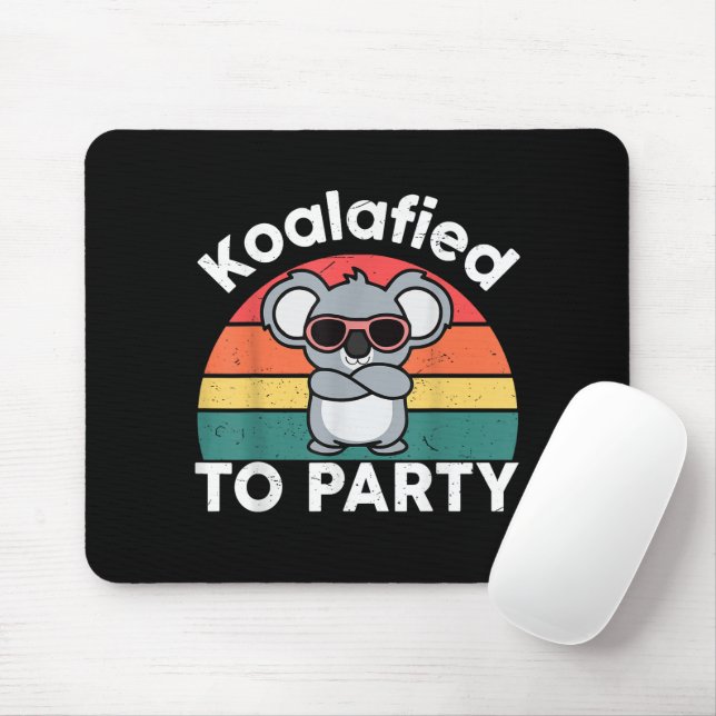 Cute Koalafied Party Funny Koala design gift Mouse Pad (With Mouse)
