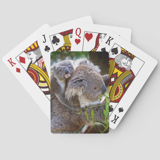 Cute Koalas Playing Cards (Back)