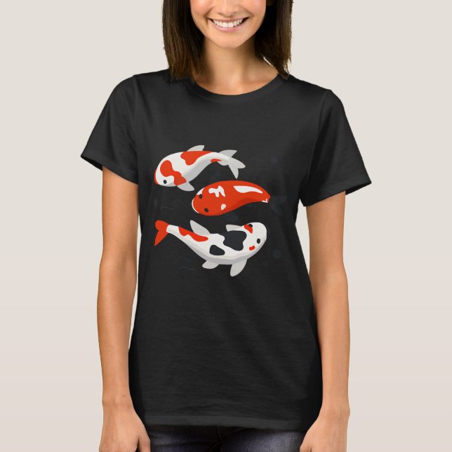 Cute Koi Fish Artwork T-Shirt (Front)