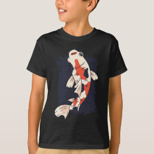 Cute Koi Fish with Red White Black Colours T-Shirt