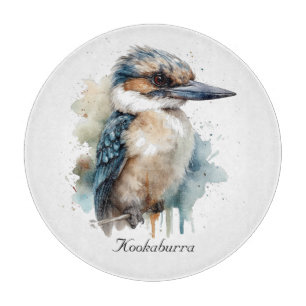 Cute Kookaburra on a Branch , custom Cutting Board