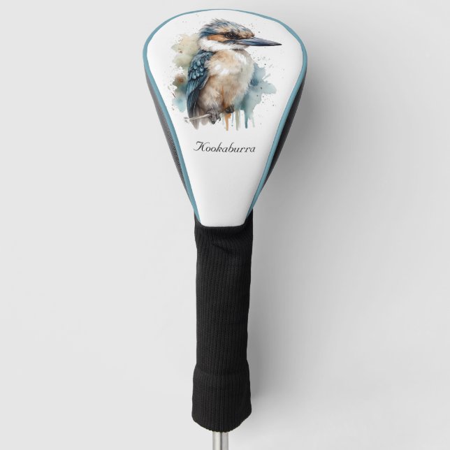 Cute Kookaburra on a Branch , custom Golf Head Cover (Front)