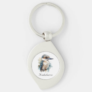 Cute Kookaburra on a Branch , custom Key Ring