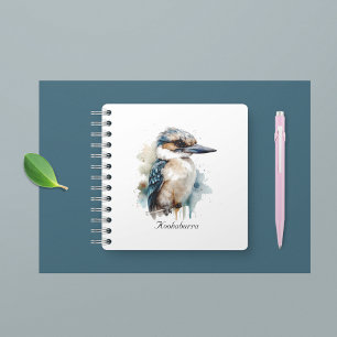 Cute Kookaburra on a Branch, custom Notebook